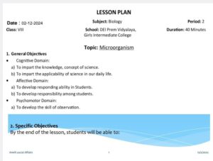 Download Lesson Plan of All Subjects for B.Ed .pdf | B.Ed Lesson Plan