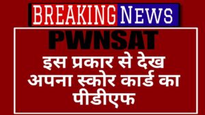 PWNSAT Result 2025: Check Merit List at pw.live Online